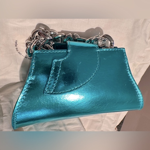 GCDS Transpallic Metallic Blue Mini Bag - Picture 12 of 14